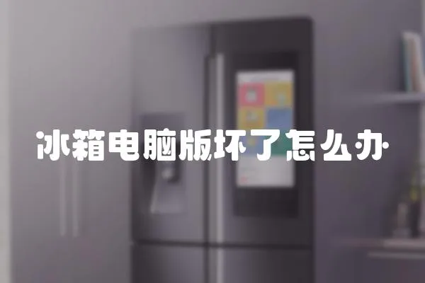 冰箱電腦版壞了怎么辦