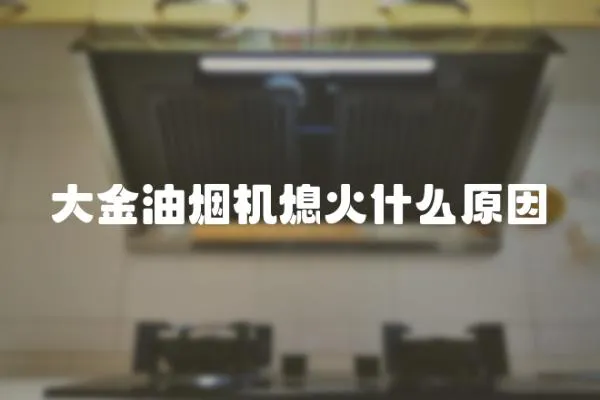 大金油煙機(jī)熄火什么原因