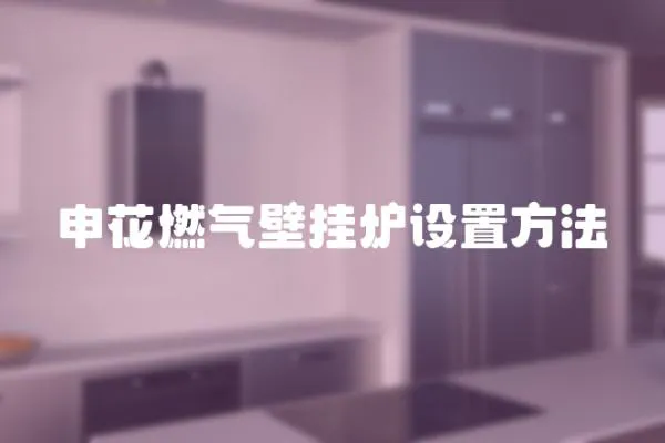 申花燃氣壁掛爐設置方法
