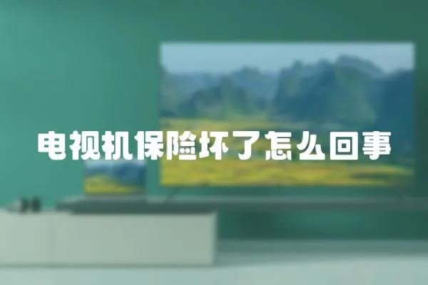 電視機保險壞了怎么回事
