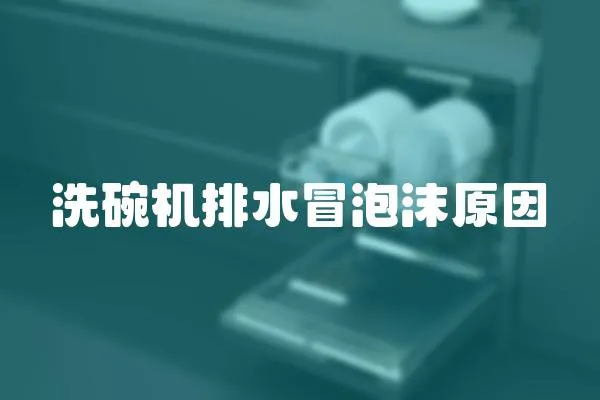 洗碗機排水冒泡沫原因