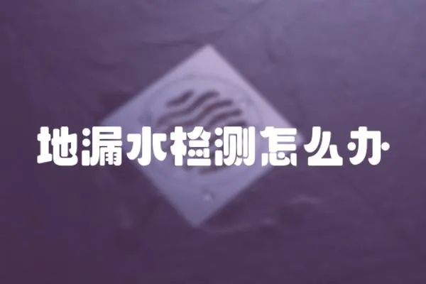 地漏水檢測怎么辦