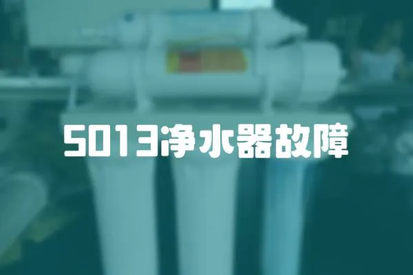 5013凈水器故障