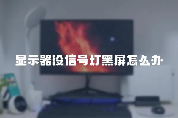 顯示器沒信號燈黑屏怎么辦