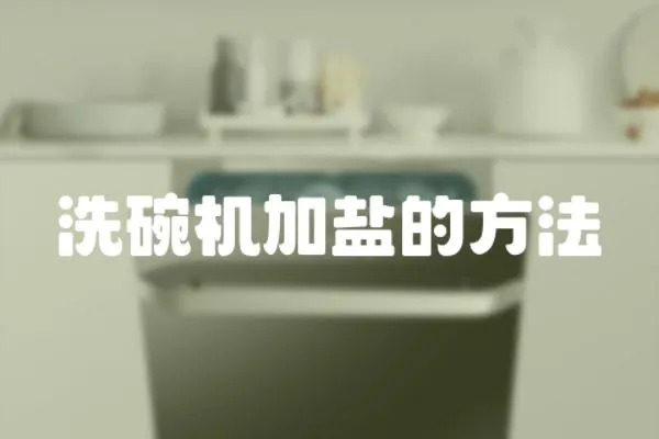 洗碗機加鹽的方法