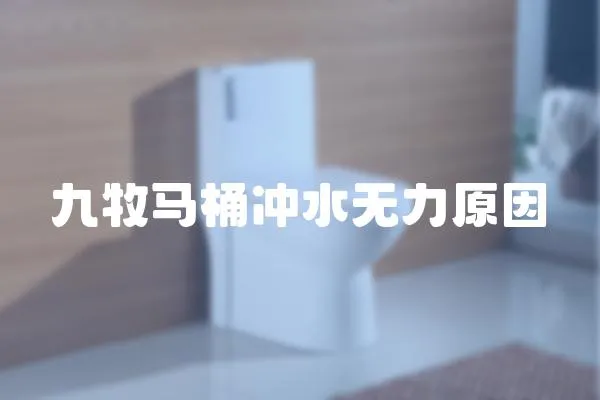 九牧馬桶沖水無力原因