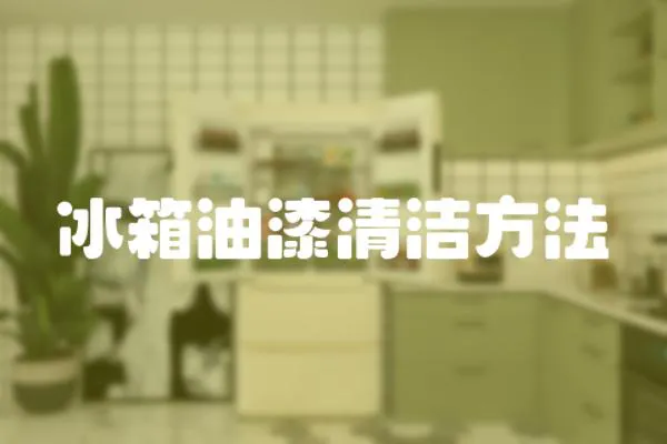 冰箱油漆清潔方法