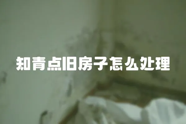 知青點(diǎn)舊房子怎么處理