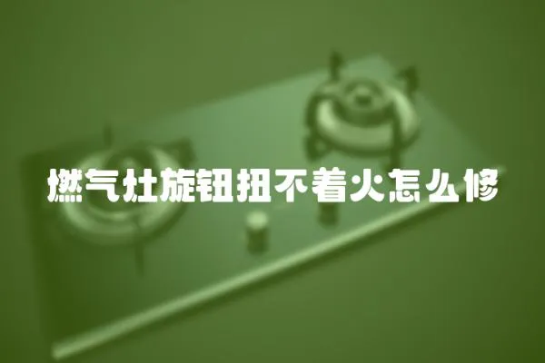 燃氣灶旋鈕扭不著火怎么修