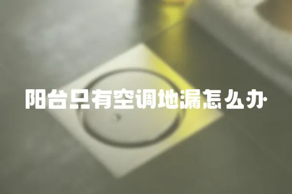 陽臺只有空調地漏怎么辦