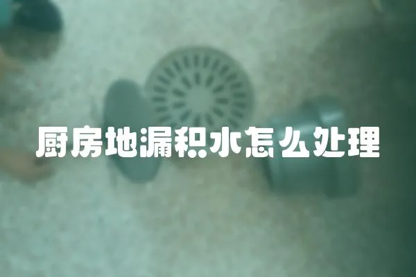 廚房地漏積水怎么處理
