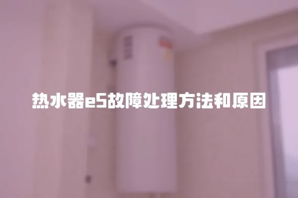 熱水器e5故障處理方法和原因