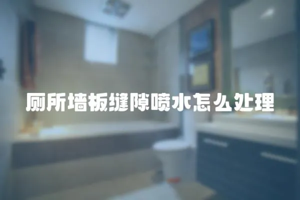 廁所墻板縫隙噴水怎么處理