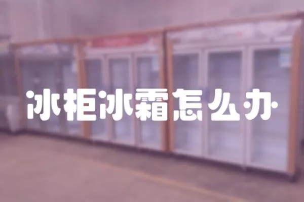冰柜冰霜怎么辦