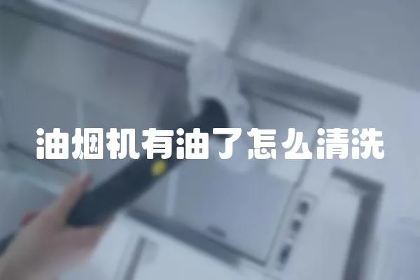 油煙機有油了怎么清洗