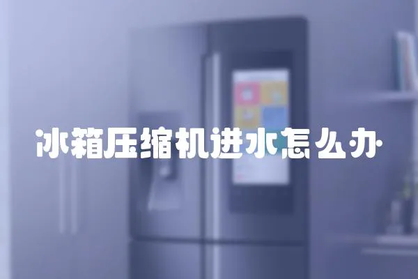 冰箱壓縮機進水怎么辦