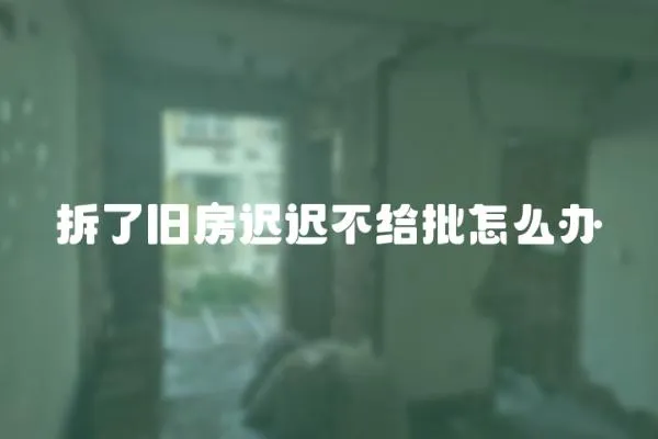 拆了舊房遲遲不給批怎么辦