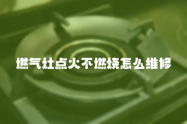 燃氣灶點火不燃燒怎么維修