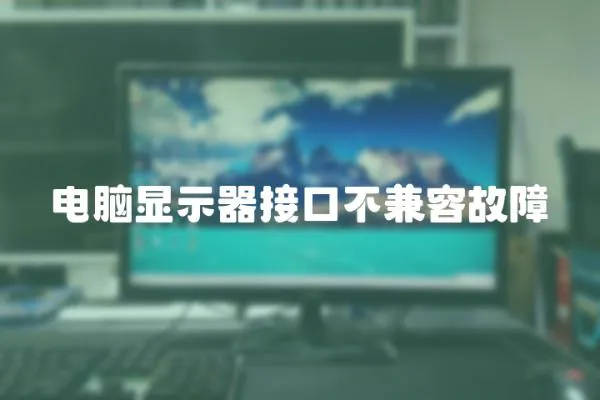 電腦顯示器接口不兼容故障