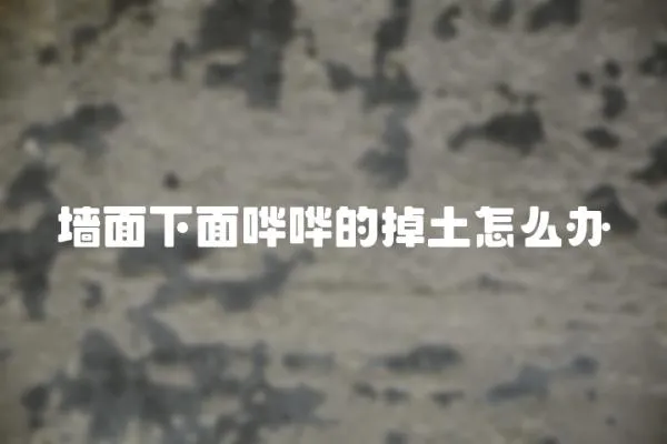 墻面下面嘩嘩的掉土怎么辦