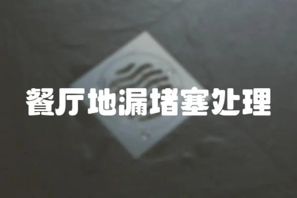 餐廳地漏堵塞處理