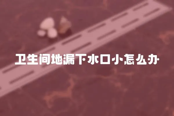 衛(wèi)生間地漏下水口小怎么辦