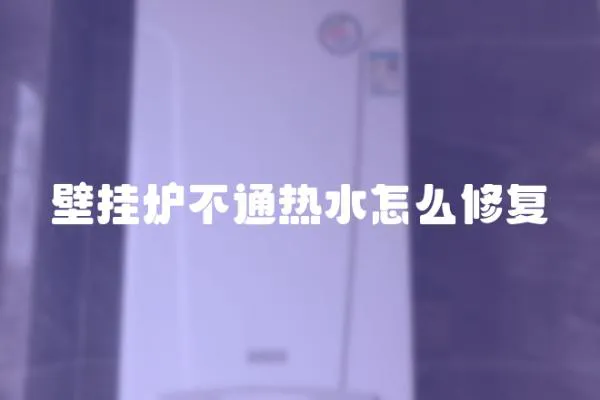 壁掛爐不通熱水怎么修復