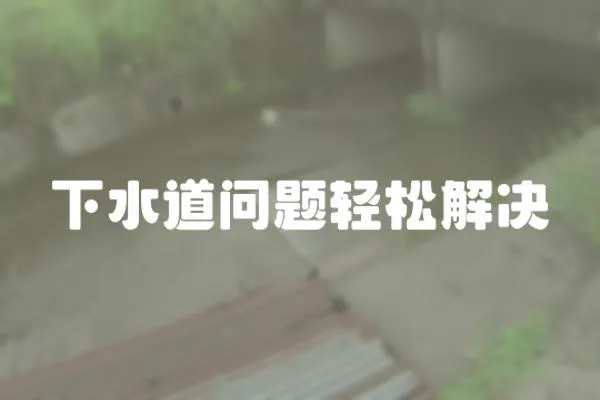 下水道問題輕松解決