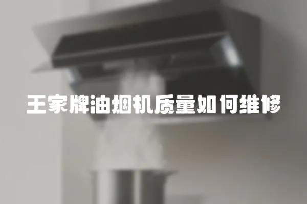 王家牌油煙機質量如何維修