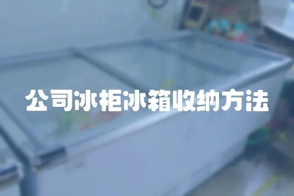 公司冰柜冰箱收納方法