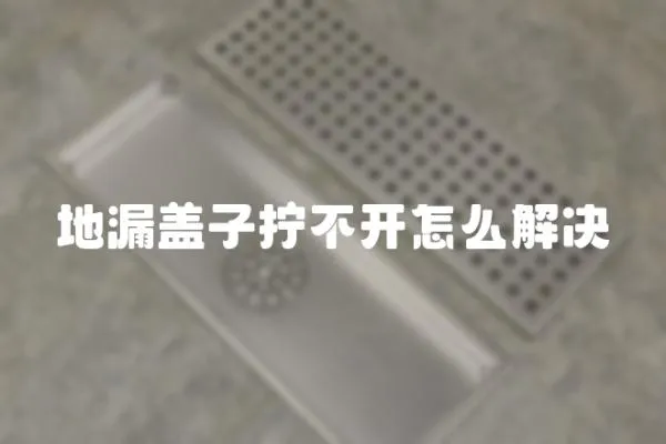地漏蓋子擰不開怎么解決