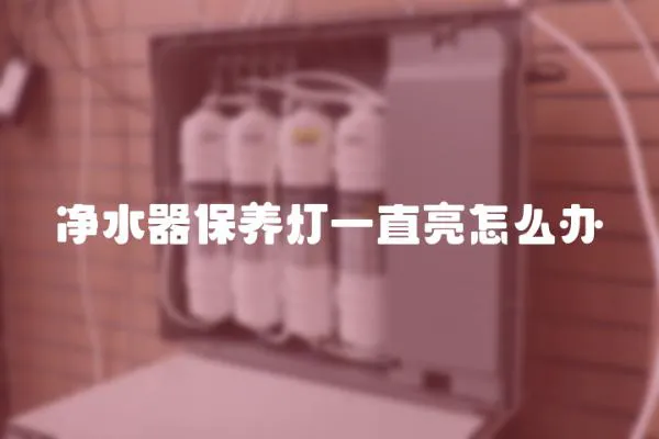 凈水器保養燈一直亮怎么辦