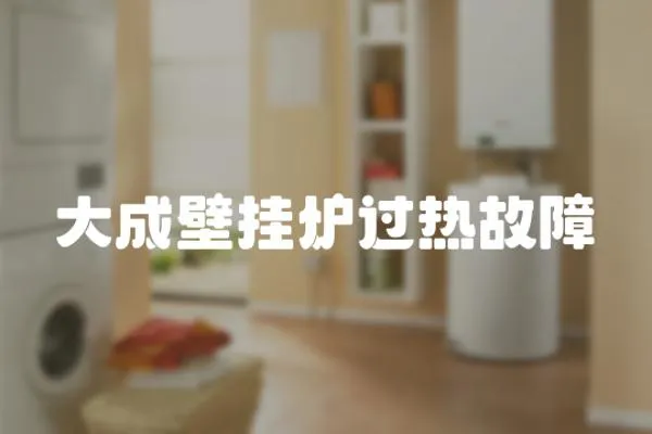 大成壁掛爐過熱故障