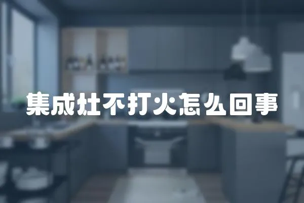 集成灶不打火怎么回事