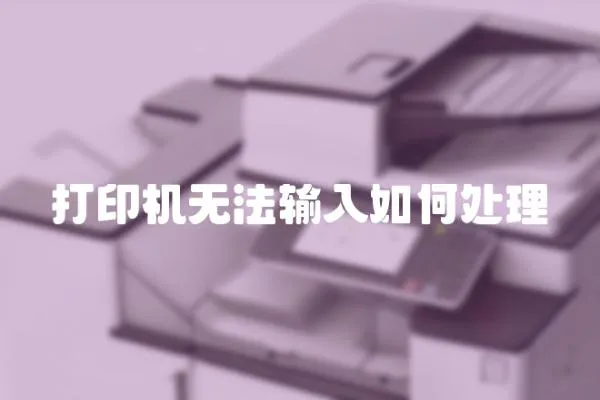 打印機無法輸入如何處理