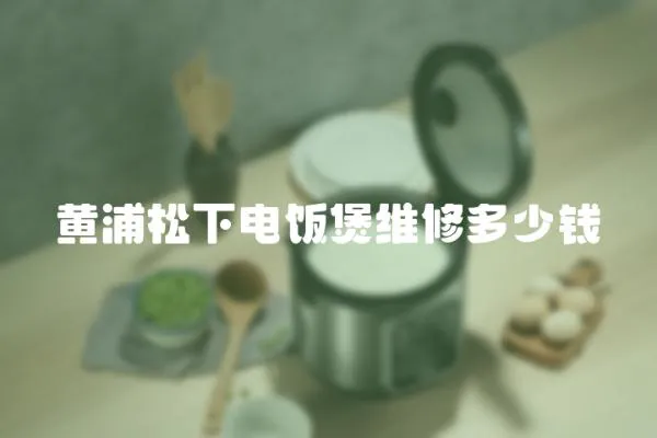 黃浦松下電飯煲維修多少錢