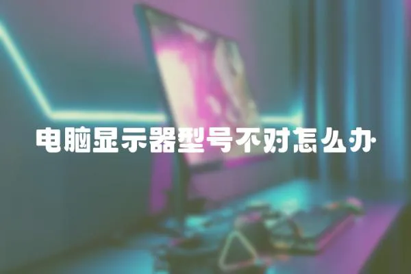 電腦顯示器型號不對怎么辦