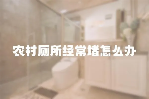 農(nóng)村廁所經(jīng)常堵怎么辦