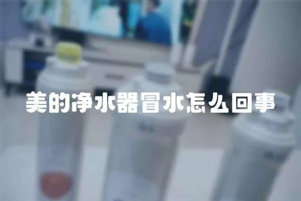 美的凈水器冒水怎么回事