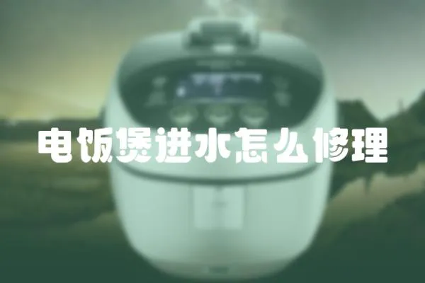 電飯煲進水怎么修理