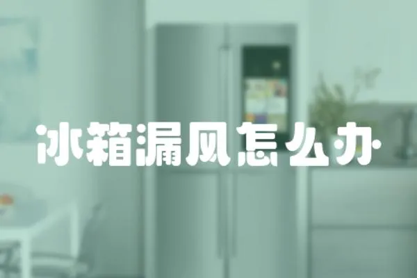 冰箱漏風怎么辦