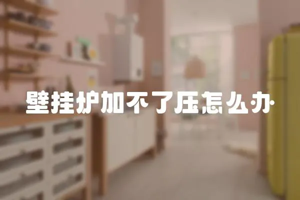 壁掛爐加不了壓怎么辦