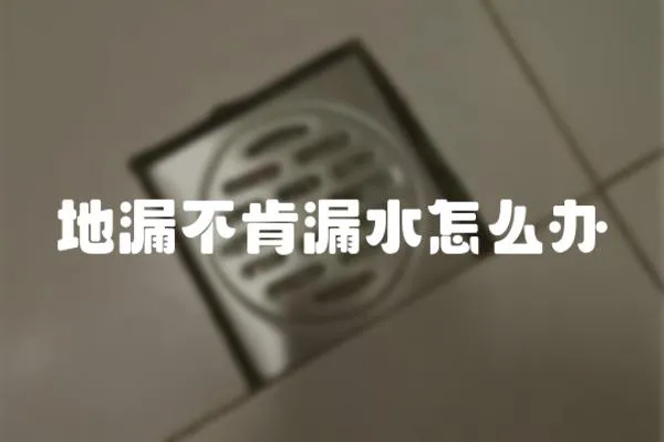 地漏不肯漏水怎么辦
