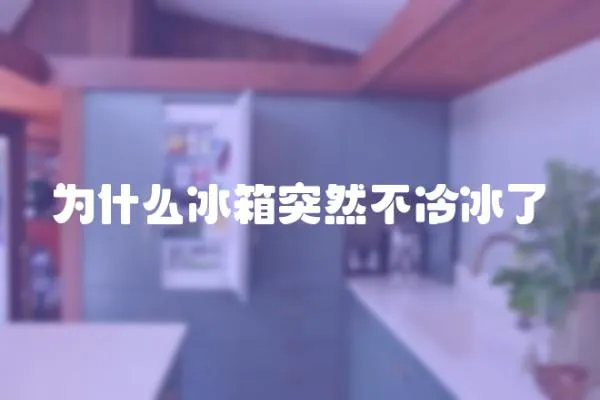 為什么冰箱突然不冷冰了