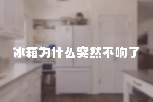 冰箱為什么突然不響了