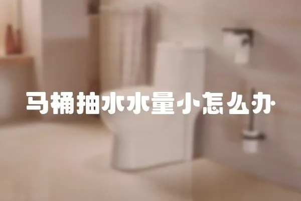 馬桶抽水水量小怎么辦