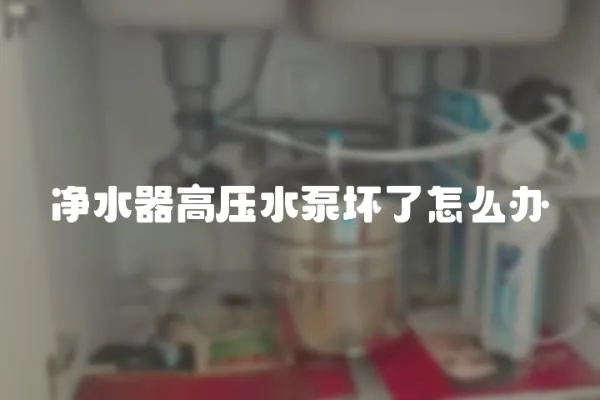 凈水器高壓水泵壞了怎么辦