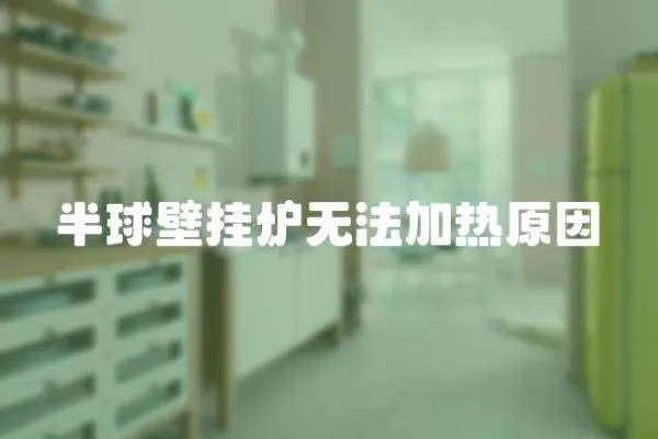 半球壁掛爐無法加熱原因
