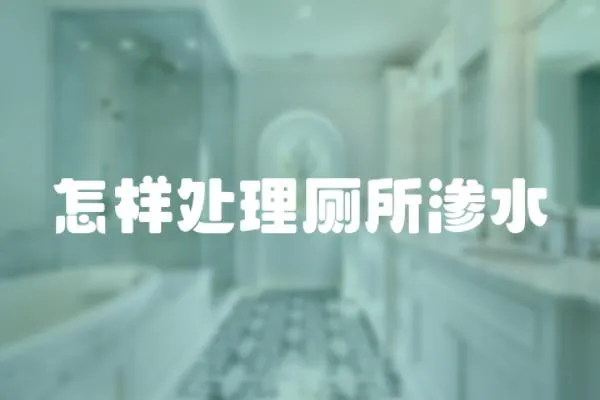 怎樣處理廁所滲水