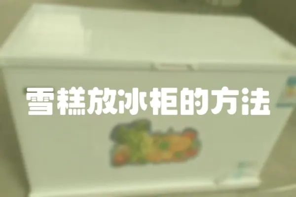 雪糕放冰柜的方法